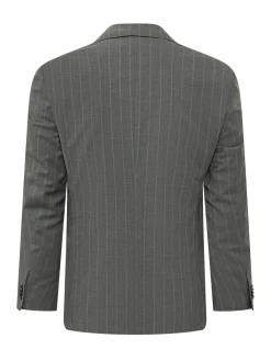 Abito Gessato con Giacca a Due Bottoni e Pantaloni