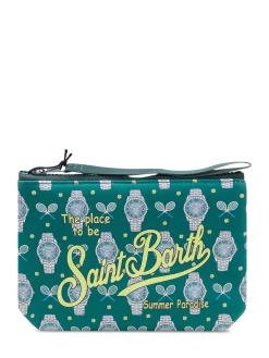 Aline Pouch with Zip and Graphic Print