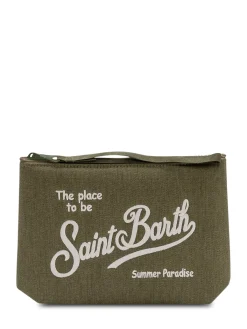 Aline Pouch with Zip Closure and Front Logo