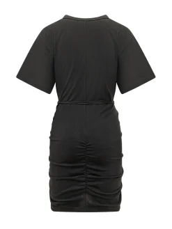 Anguillara Dress with Short Sleeves and Side Ruching