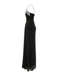 Astros Long Dress with V Neck