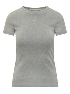 Baby Fit T-shirt with Round Neck and Embroidered Logo