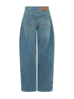 Baggy Denim Jeans with Pockets and Belt Loops