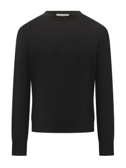 Ballantyne Black Wool Crewneck Sweater