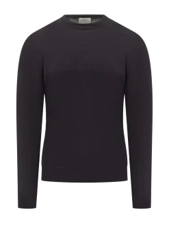 Ballantyne Black Wool Crewneck Sweater