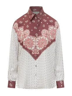 Bandana-Print Twill Shirt