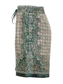 Bandana Shorts with Drawstring and All-Over Print