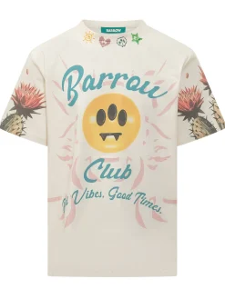Barrow Club Jersey T-Shirt with Cactus Print