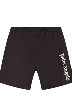 Beach Shorts with Printed Logo