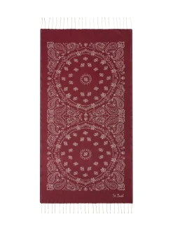 Beach Towel with Paisley Pattern