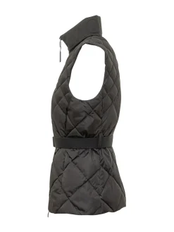 Belted Quilted Puffer Vest