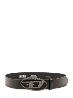 Belt with Decorated Logo Buckle