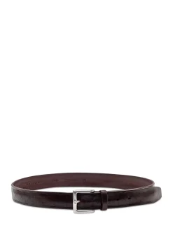 Belt with Metal Buckle and Decorative Details