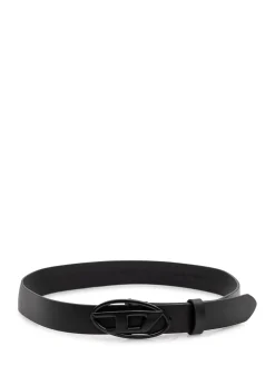 Belt with Oval Metal Buckle