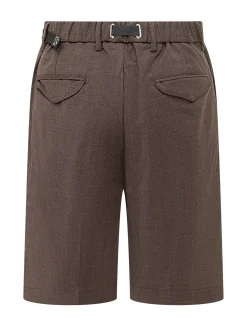 Bermuda Shorts with Belt and Pleats