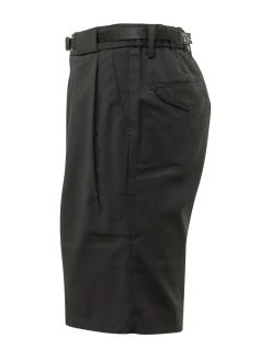 Bermuda Shorts with Belt and Pleats