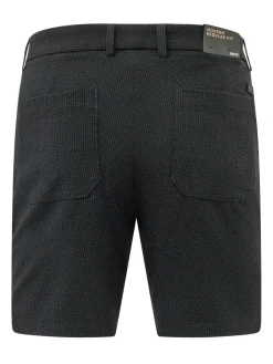 Bermuda Shorts with Belt Loops and Button