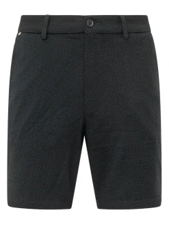 Bermuda Shorts with Belt Loops and Button