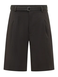 Bermuda Shorts with Integrated Belt