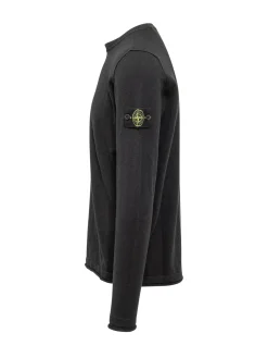 Black Crewneck Wool Knit Sweater