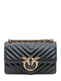 Black Love Classic Icon V Quilted Leather Bag Pinko