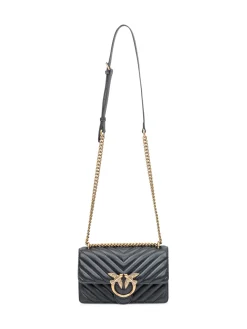 Black Love Classic Icon V Quilted Leather Bag Pinko