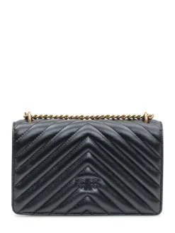 Black Love Classic Icon V Quilted Leather Bag Pinko