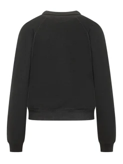 Black Sweatshirt with Circular Floral Print