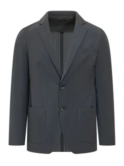Blazer con Rever e Tasche Applicate