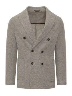 Blazer Doppiopetto con Tasche Applicate
