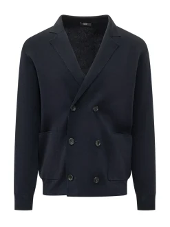 Blazer Doppiopetto con Tasche Applicate