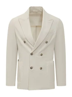 Blazer Doppiopetto in Jersey con Tasche