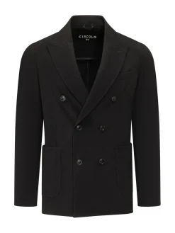 Blazer Doppiopetto in Jersey con Tasche