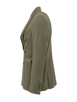 Blazer Doppiopetto in Piquet con Tasche
