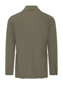 Blazer Doppiopetto in Piquet con Tasche