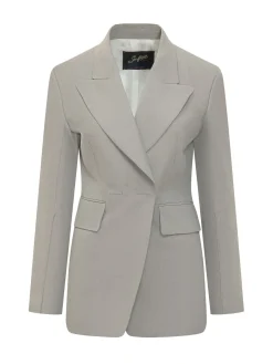 Blazer with Lapels and Flap Pockets
