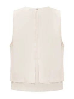 Bliny Sleeveless Top with Layered Hem