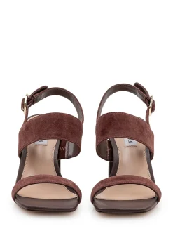 Block Heel Sandals with Ankle Strap