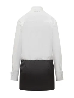 Blouse with Bow Detail and Layered Hem