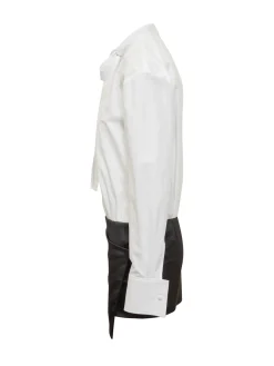 Blouse with Bow Detail and Layered Hem