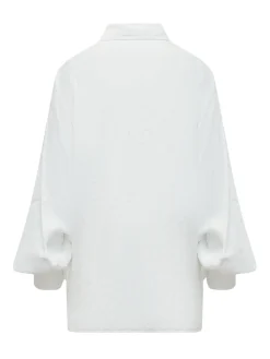 Blouse with Collar and Wide Sleeves