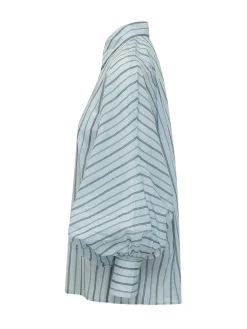 Blouse with Collar and Wide Sleeves