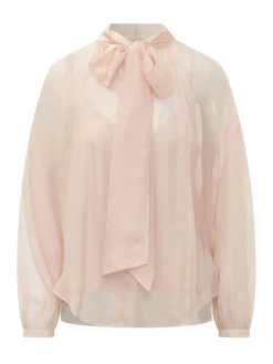 Blouse with Neck Bow