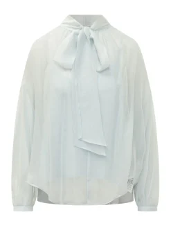 Blouse with Neck Bow