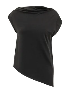 Boat Neck Top with Short Sleeves