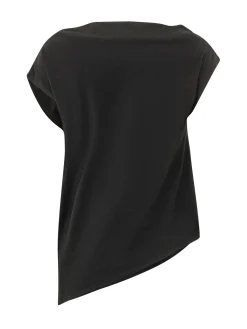 Boat Neck Top with Short Sleeves
