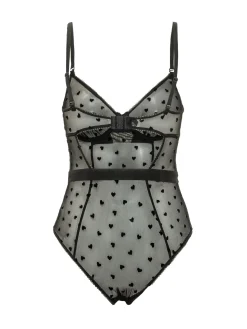 Bodysuit with Straps with Heart Pattern