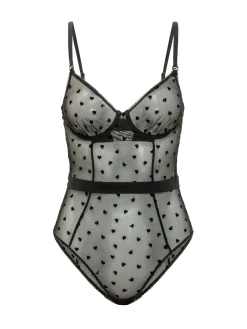Bodysuit with Straps with Heart Pattern