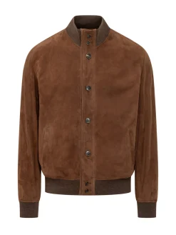 Bomber con Collo in Maglia