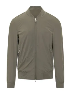 Bomber con Zip e Collo in Maglia
